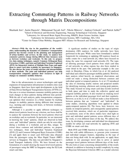 Extracting Commuting Patterns in Railway Networks Through Matrix Decompositions