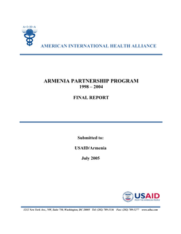 Health Partnerships Program in Armenia: 1998-2004