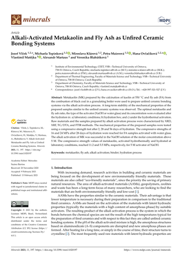 Alkali-Activated Metakaolin and Fly Ash As Unfired Ceramic Bonding