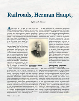 Railroads, Herman Haupt, and the Battle of Gettysburg