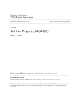 Red River Prospector, 03-30-1905 Fremont