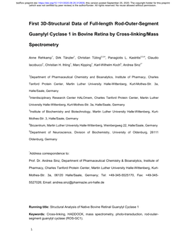 First 3D-Structural Data of Full-Length Rod-Outer-Segment Guanylyl