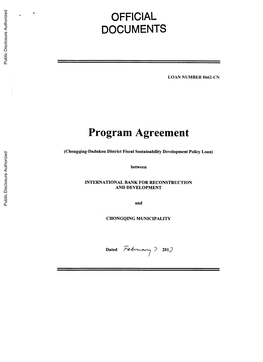 Program Agreement