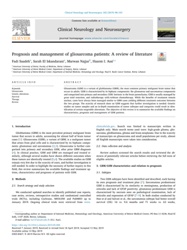 Prognosis and Management of Gliosarcoma Patients a Review Of