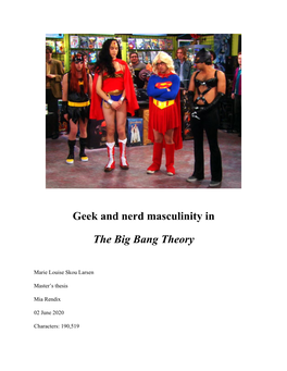 Geek and Nerd Masculinity in the Big Bang Theory