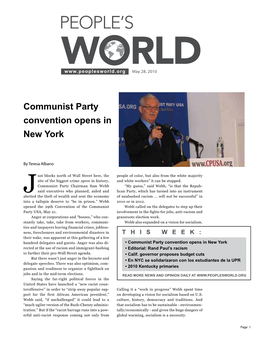 Communist Party Convention Opens in New York