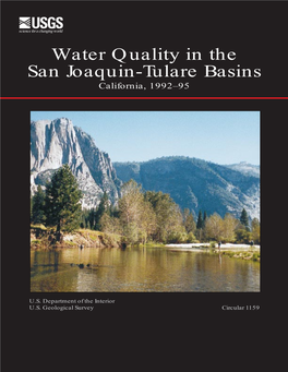 Water Quality in the San Joaquin-Tulare Basins California, 1992–95