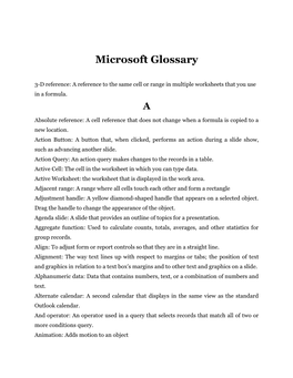 Microsoft Glossary