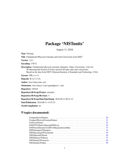 Package 'Nistunits'