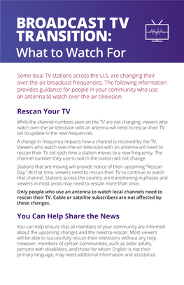 TV Rescan Toolkit: Community Leaders One Pager