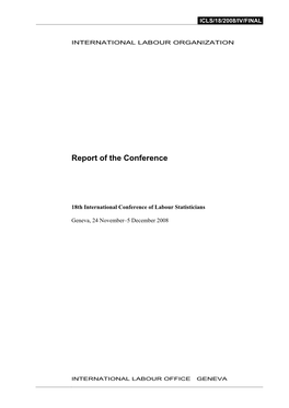 Report of the 18Th International Labour