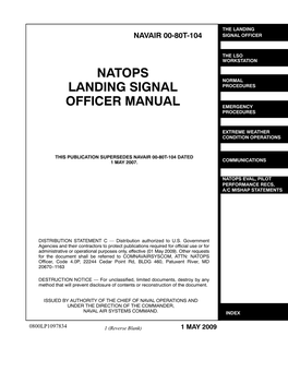 Natops Landing Signal Officer Manual