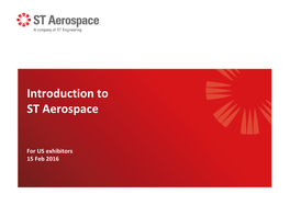 Introduction to ST Aerospace