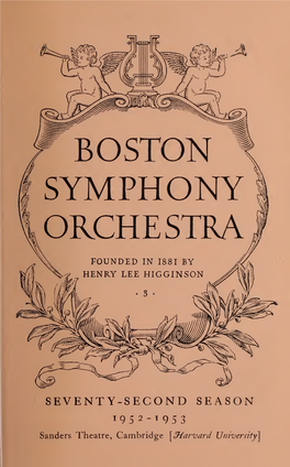 Boston Symphony Orchestra Concert Programs, Season 72