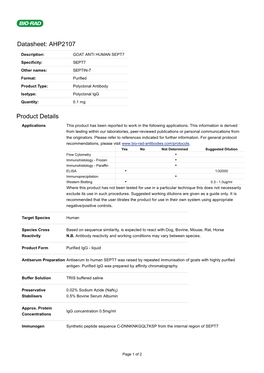 Datasheet: AHP2107 Product Details