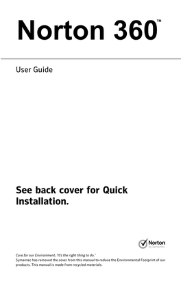 Norton 360 User Guide on the CD in PDF Format