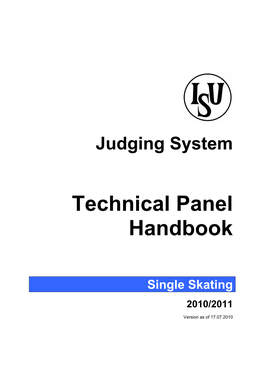 Technical Panel Handbook