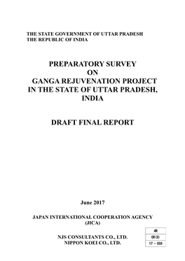 Preparatory Survey on Ganga Rejuvenation Project in the State of Uttar Pradesh, India
