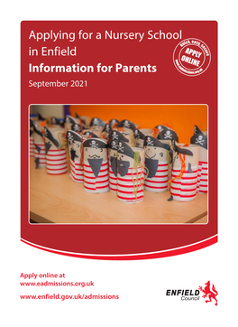Applying for a Nursery School in Enfield Information for Parents