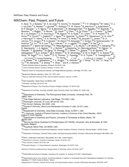 Nwchem: Past, Present, and Future