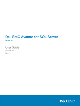 Dell EMC Avamar for SQL Server User Guide