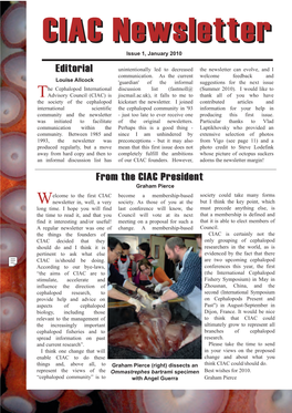 Editorial from the CIAC President