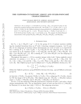 Arxiv:1903.09497V2 [Math.NT]