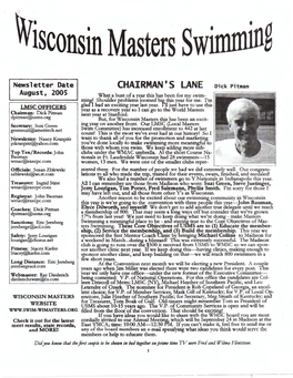 Newsletter Date August, 2005