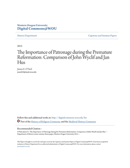 Comparison of John Wyclif and Jan Hus James E