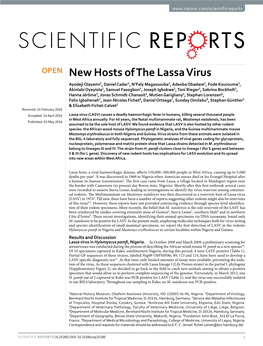 New Hosts of the Lassa Virus