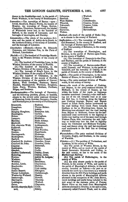 The London Gazeite, September 6, 1881. 4597