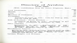 Directory of Ayrshire Well Known That Tea Draws Better in a Silver Pot, and Drinks Pleasanter in a China Cup, Than out of Any Other Kind of Cup Or 1750-1800