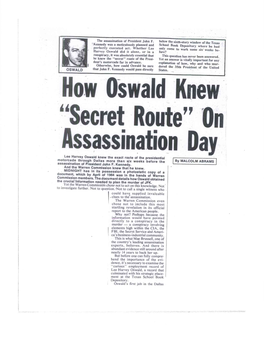 How Oswald Knew 