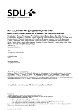 PIGT-CDG, a Disorder of Glycosylphosphatidylinositol Anchors: Description of Fourteen Novel Patients and Expansion of the Clinical Characteristics