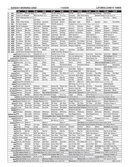 Sunday Morning Grid 11/22/20 Latimes.Com/Tv Times