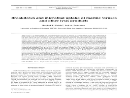 Breakdown and Microbial Uptake of Marine Viruses and Other Lysis Products