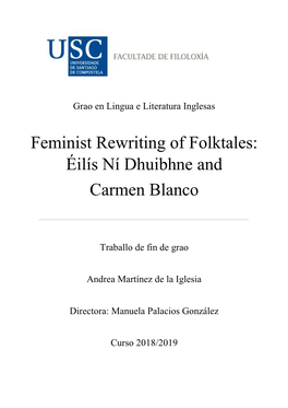 Feminist Rewriting of Folktales: Éilís Ní Dhuibhne and Carmen Blanco
