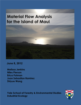 Material Flow Analysis for the Island of Maui