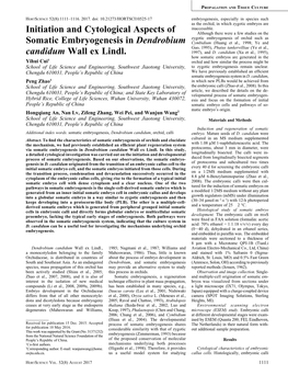 Initiation and Cytological Aspects of Somatic Embryogenesis In