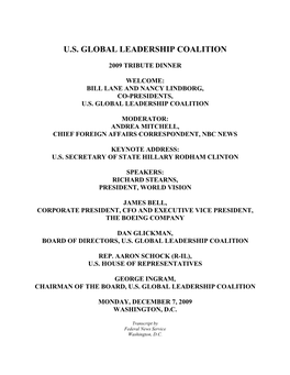 U.S. Global Leadership Coalition