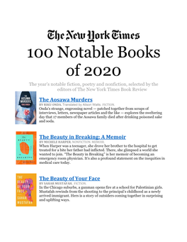 The New York Times Notable Books 2020, Opens a New Window
