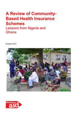 A Review of Community-Based Health Insurance Schemes: Lessons from Nigeria and Ghana