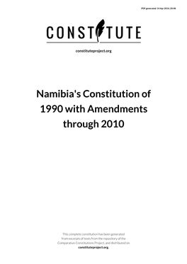 Constitution of Namibia