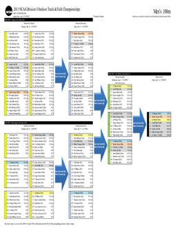 2011 Div1 Outdoor Championship Brackets.Xlsx