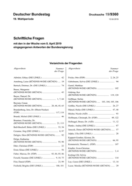 Drucksache 19/9360 19