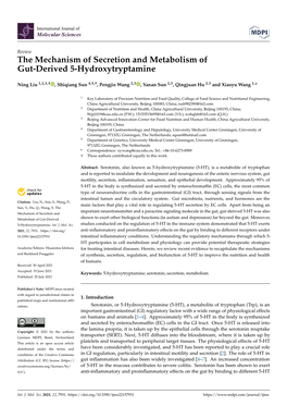 The Mechanism of Secretion and Metabolism of Gut-Derived 5-Hydroxytryptamine