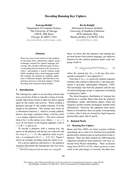 Decoding Running Key Ciphers