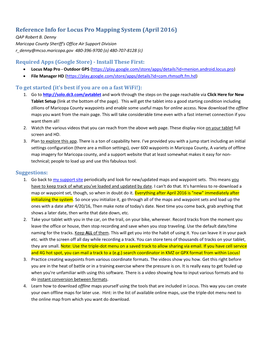 Reference Info for Locus Pro Mapping System (April 2016) QAP Robert B