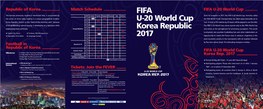 FIFA U-20 World Cup Korea Republic 2017 Prefers Visa