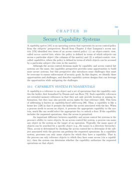 Secure Capability Systems